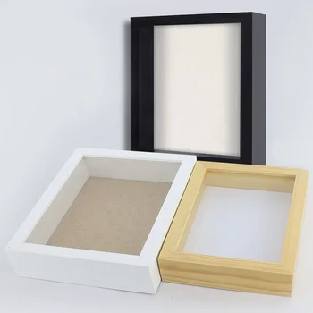 Wholesale Square Wood Australia Display Deep Shadow Box Frame Bulk 3d White Black Photo Picture Frames 6X6 ,12X12,8X10,11x14,A4