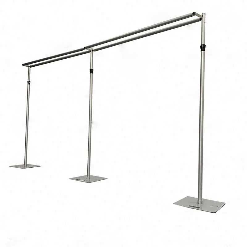 Wholesale Double Cross bar Pipe and Drape Kit Heavy Duty Adjustable Backdrop Stand Backdrop Stand Wedding Decor Pipe and Drape