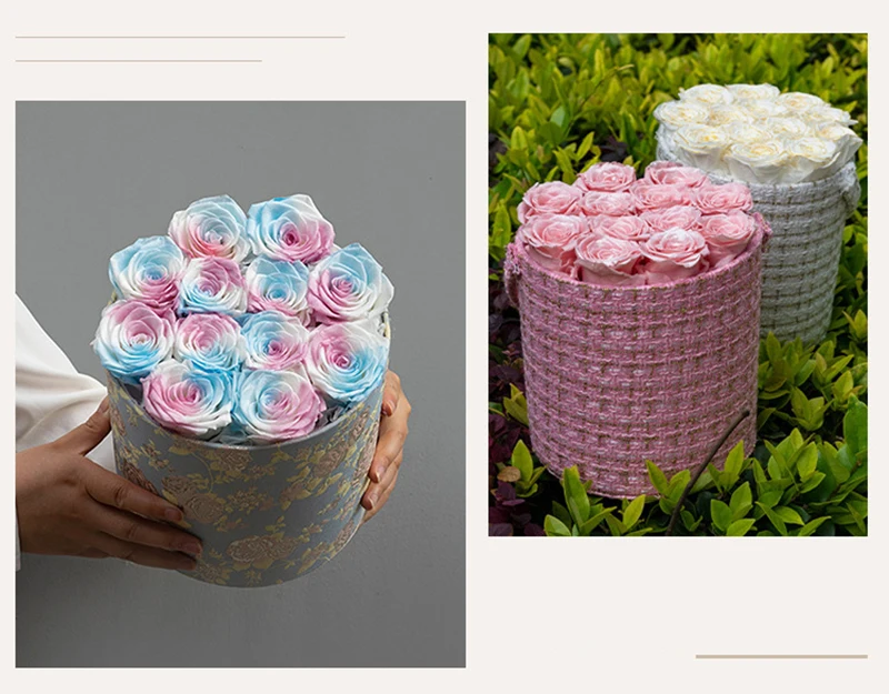 product forever roses in a round box preserved rose bouquet eternal flower valentines mothers day anniversary birthday flowers-59