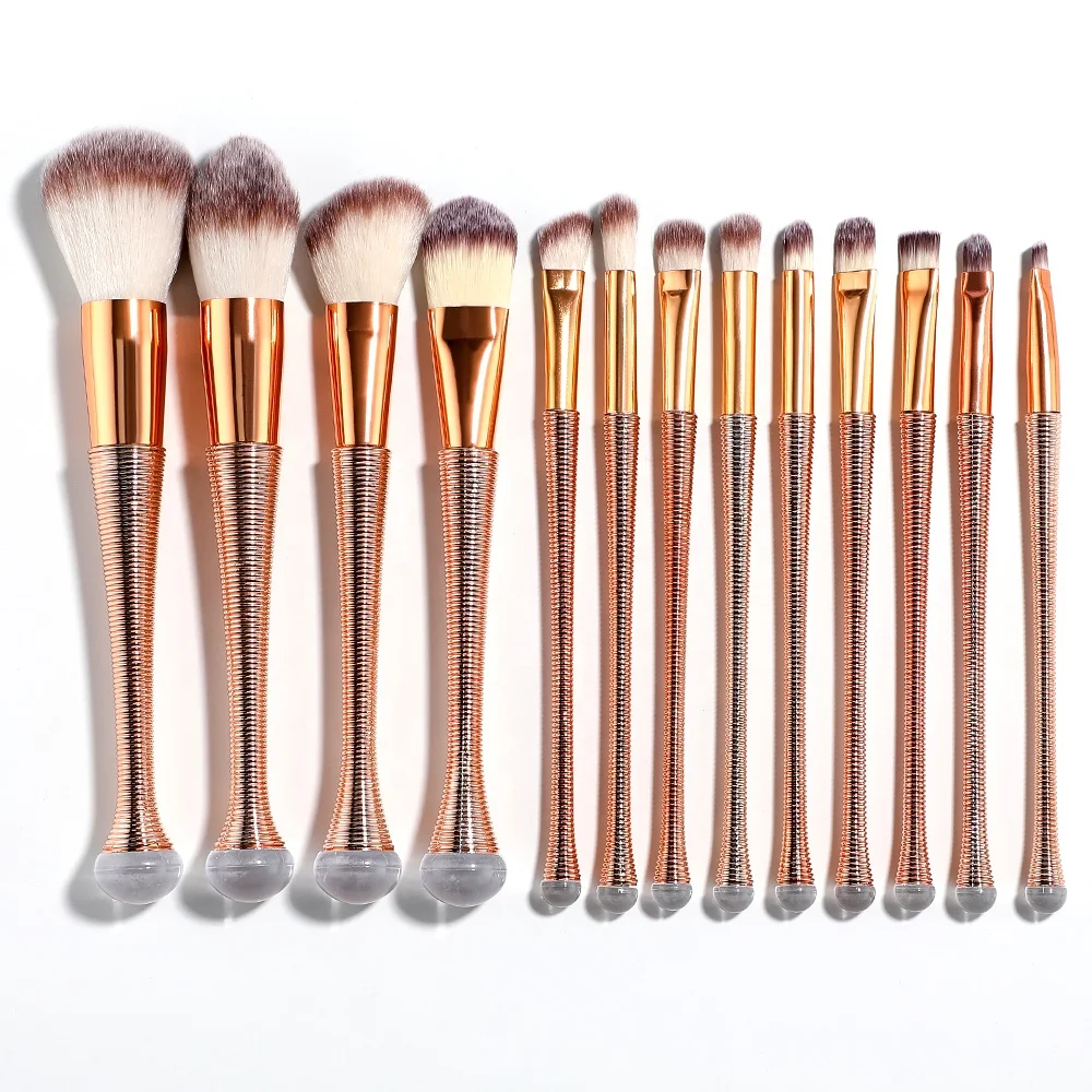 2021 Amazon Hot Makeup Brushes 13pcs Plastic Handle Brushes Makeup Set Wholesale Cosmetic Tools Cust