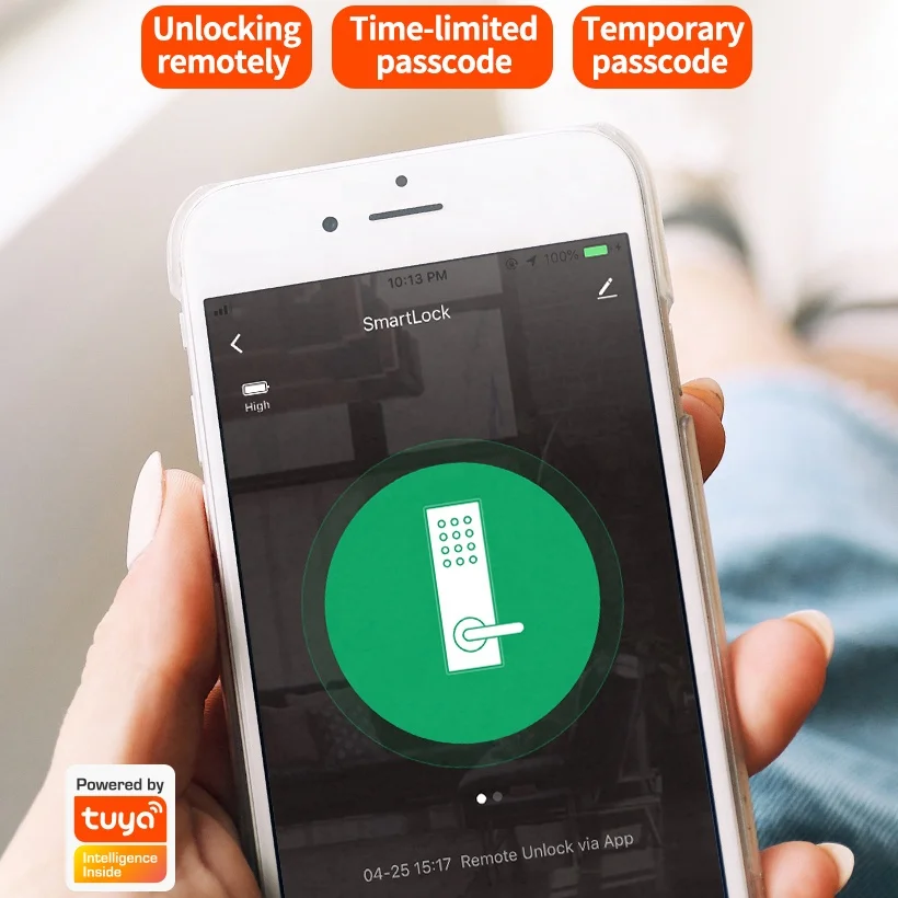 Kadonio High Security Biometric Electronic Digital Door Password Lock Fingerprint Rfid Smart for Apartment