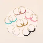 2021 Fashion Jewelry For Women Alloy Acrylic Colorful Beads Big Hoop Earrings Classic Bohemia Vintage Round Earring