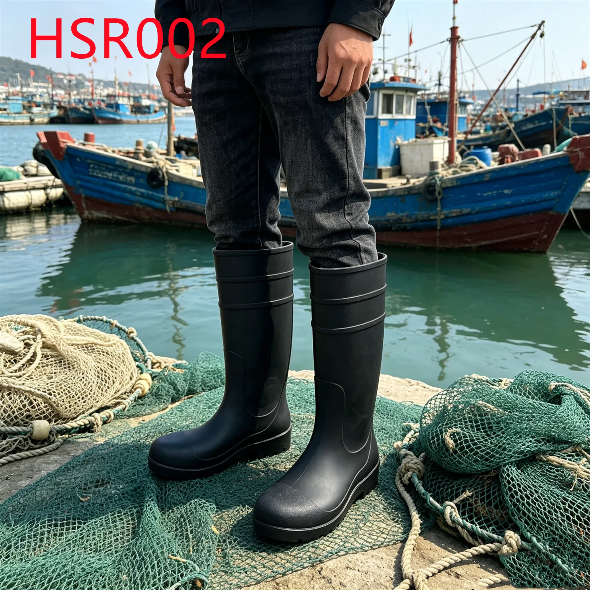 YYR,Sanitation Work Seamless Construction Tech Rainboots Livestock Farm Multi Colors Available High-cut Garden Muck Boots HSR002