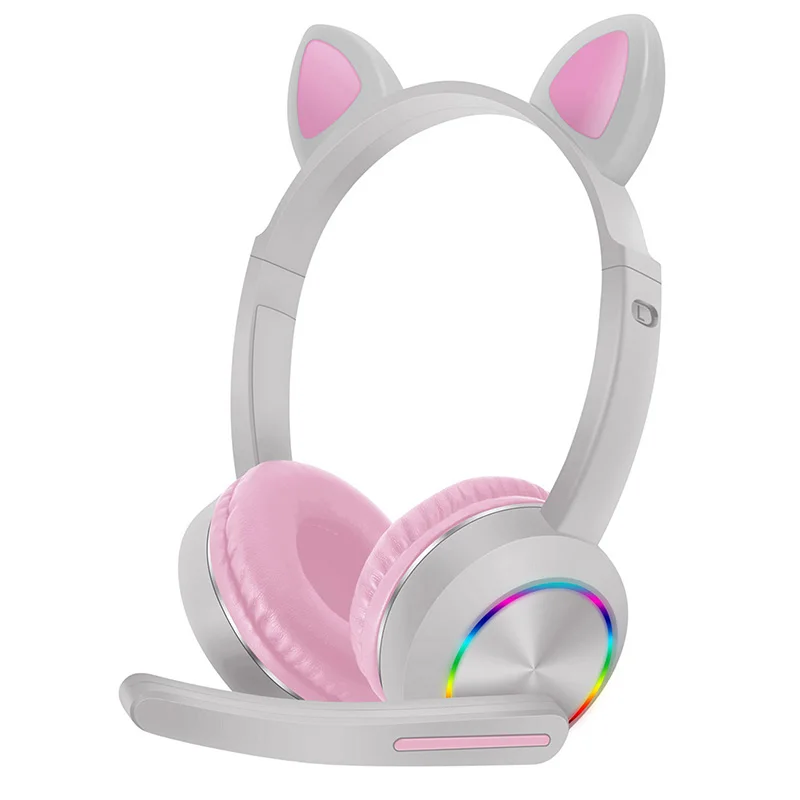 Iluminação Profunda Baixo Estéreo Meninas,Fofo,Fones De Ouvido Sem Fio Gato  Com Microfone - Buy Sem Fio Fone De Ouvido Da Orelha De Gato,Menina Gato  Cor Fones De Ouvido Fones De Ouvido Sem