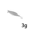 3g silver single hook