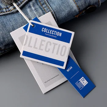 Custom Logo Swing Tags Garment Product Hangtags Eco-Friendly Embossed Hang Tag Label Paper for Bags