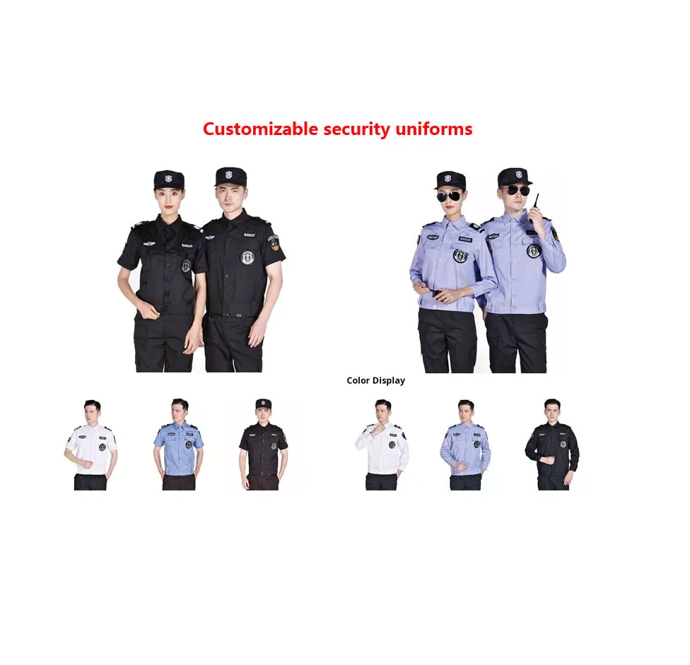Customized Security Shirt Logo Print Design Security Guard Uniform Suit Security Guard Officer Unifo