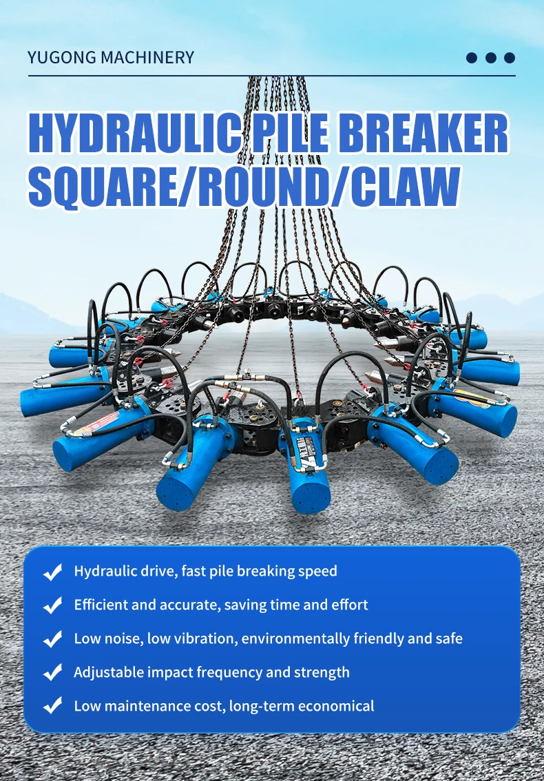 Pile Weight Module Module Concrete Pile Head Cutter Hydraulic Pile Breaker with 4 Modules ...