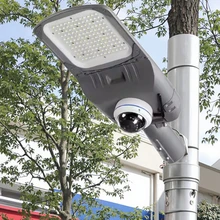 Shingel 50W-250W LED Street Light Lamp with CCTV Camera 130ml/w AC100-277V for Road 100% Product Genre