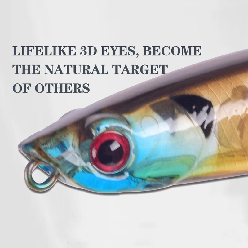 Floating Popper Lure Japan Hard Fishing Lures 3D Fish Eyes Fishing Pencil Bait Fishing Accessories Stick Bait Hard Lures Factory
