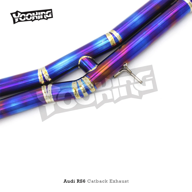 Tuning OEM Factory Valve Muffler Pipe Exhaust Catback for Audi RS6/RS7 C8 4.0T 2019-2023 Escape Titanium Muffler Catback Exhaust