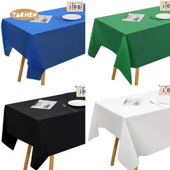 YACHEN Wholesale Waterproof Rectangular PEVA Tablecover Party Decorations 54*72/54*108 Inch Disposable Plastic Tablecloth
