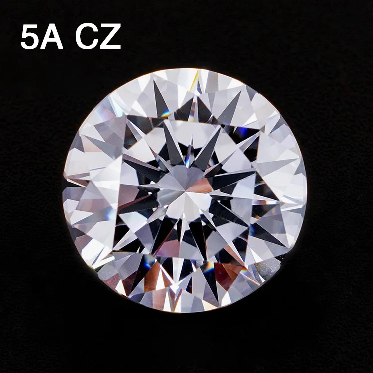 Factory Direct Sales Zirconia Cubic Loose Gemstone 5a CZ Stones Round 5A White Cubic Zirconia