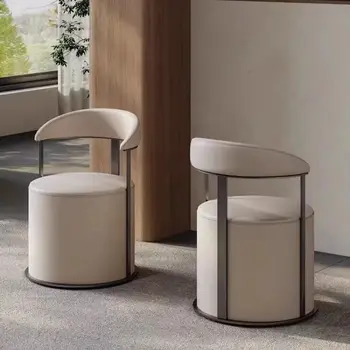 Italian Modern Simple Living Room Chair with Backrest for Hotels Featuring Light Luxury Design for Tea Table and Bookshelf