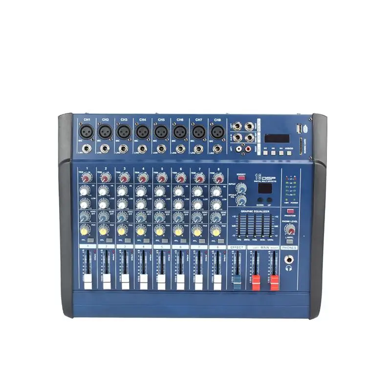 EMAO-Mezclador de 8 canales PMX-802D, controlador de interfaz USB