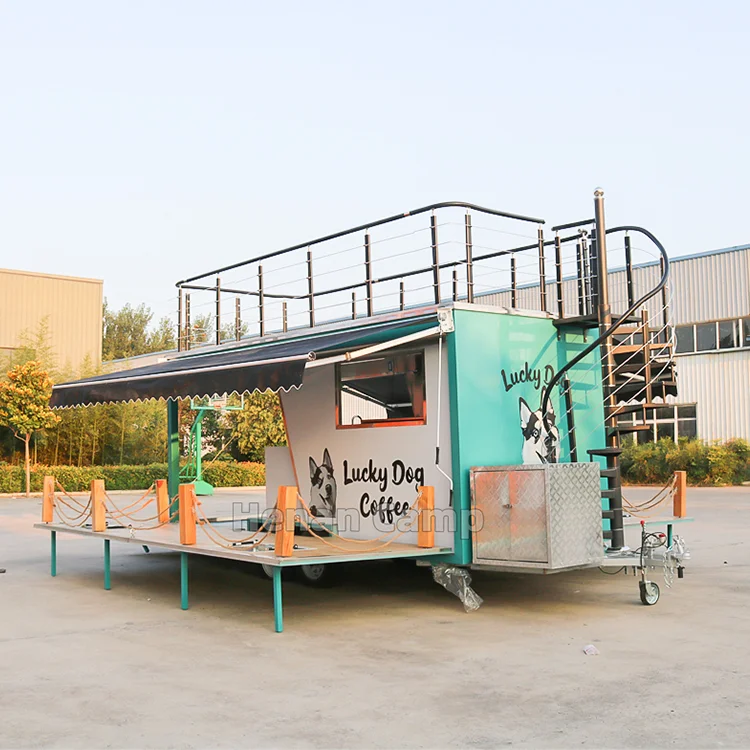 CAMP Food Truck Kebab caravan Food Trailer Mobile bar Stainless Steel Outdoor Food Cart