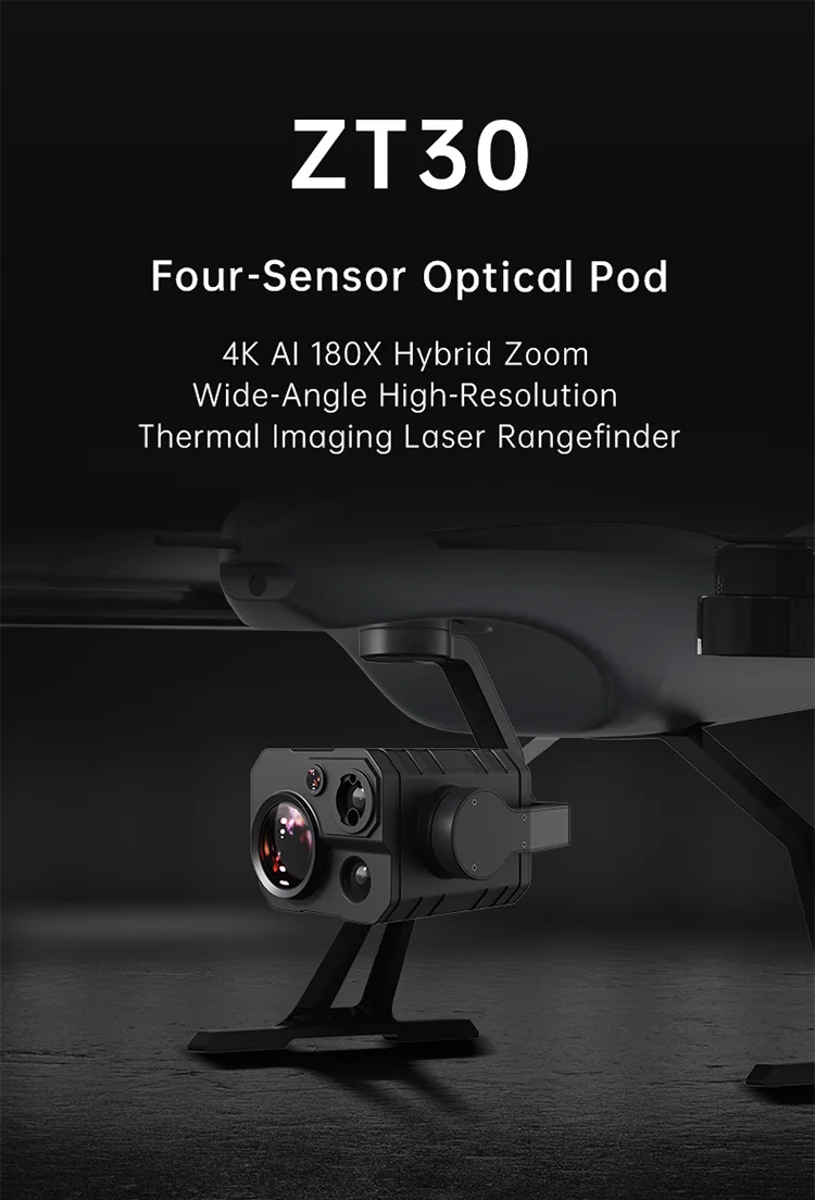 Original ZT30 4K AI 180 Times Four-light Pod Hybrid Dimming Wide-angle Gimbal Surveying and Mapping factory