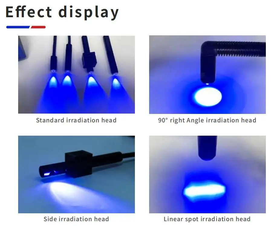 Customized Ultra High Power Right Angle Irradiation Head 365nm Small