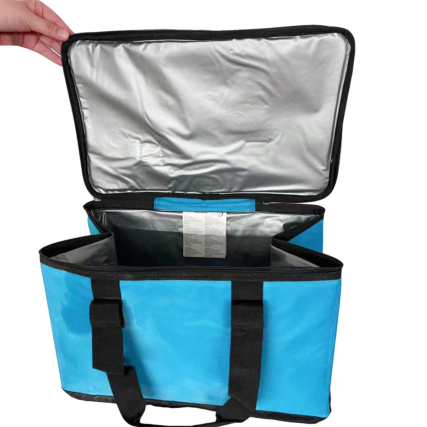 Factory Custom Color Logo Large Capacity Outdoor Camping Aluminum Tote Thermal Insulate Picnic Reusable Lunch Box Ice Cooler Bag