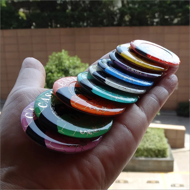 Poker Chips With Number Texture Patterns,Antifake Poker Chips Round