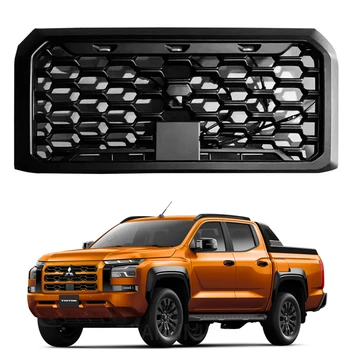 For Misubishi L200 TRITON 2023 2024 4X4 ABS Plastic Matte Black Front Grille Exterior Accessories