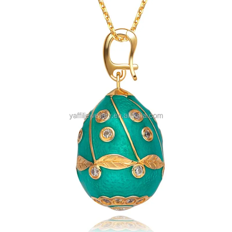Faberge Easter Egg Pendant Silver Religious Jewelry And Rosaries