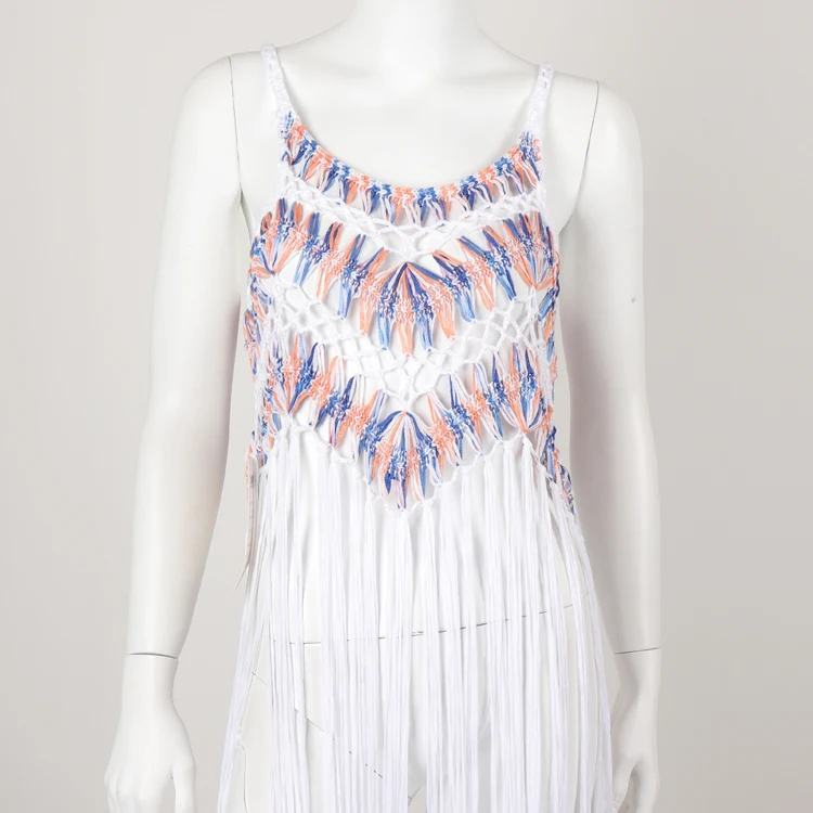 Beach Vest,Long Tassel Beach Vest Dress 