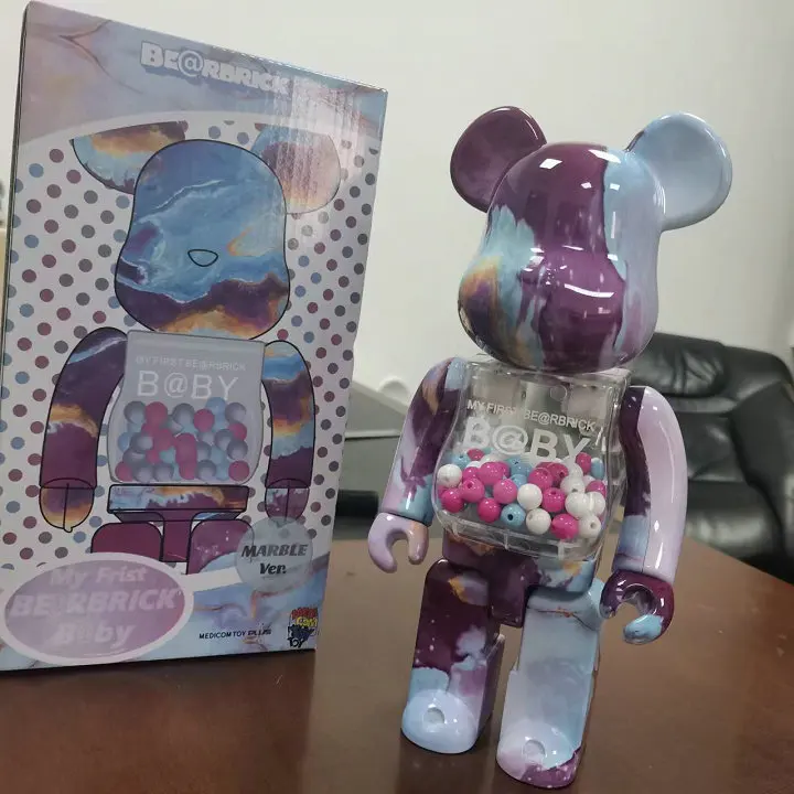 Bearbrick KAW 400% Nebula Chiaki Block Bear Figure for Home Decor