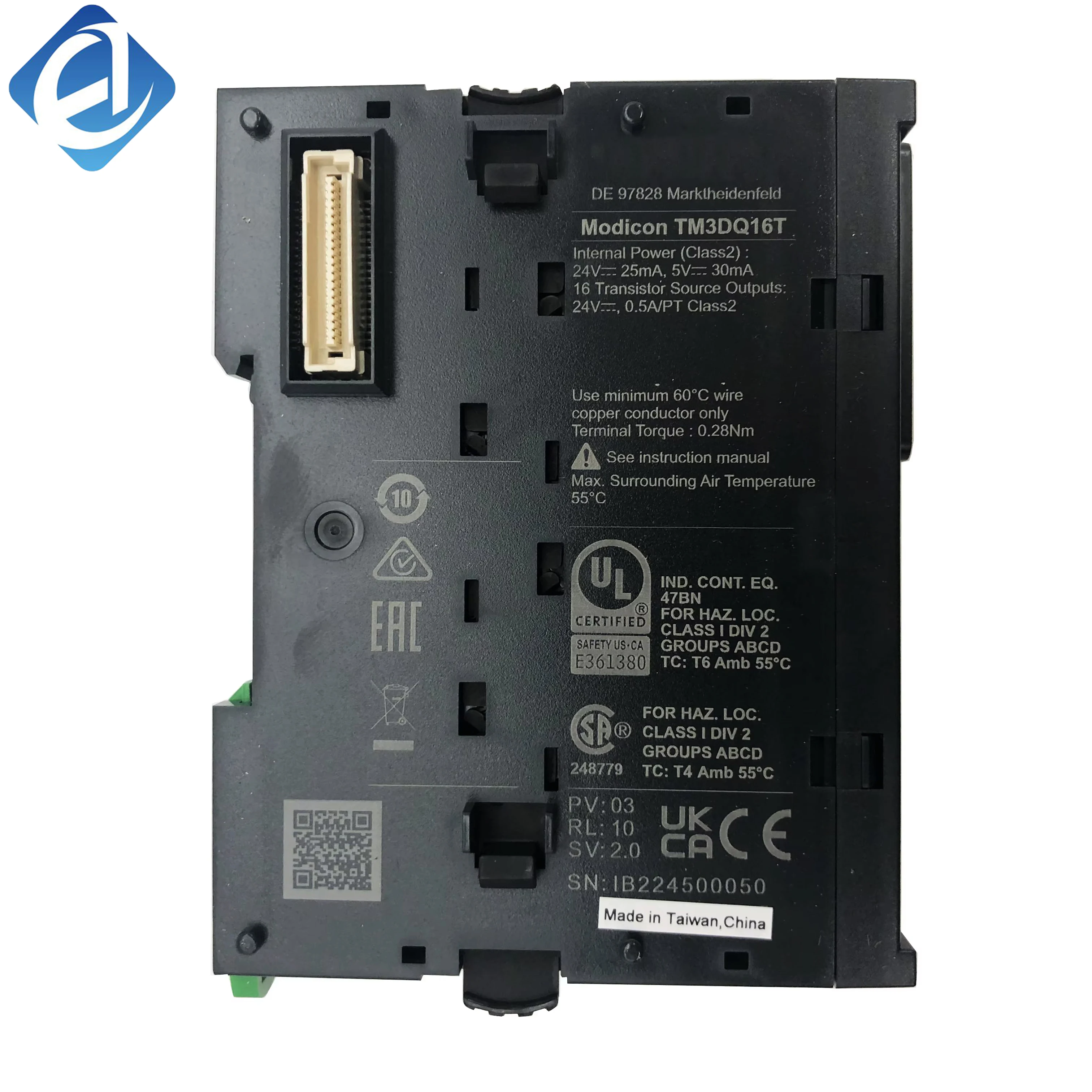 New Original TM3DQ16T TM3 series digital output expansion module. It adopts transistor output with 16 channels, high-speed response and strong anti-interference ability. Compatible with Modicon