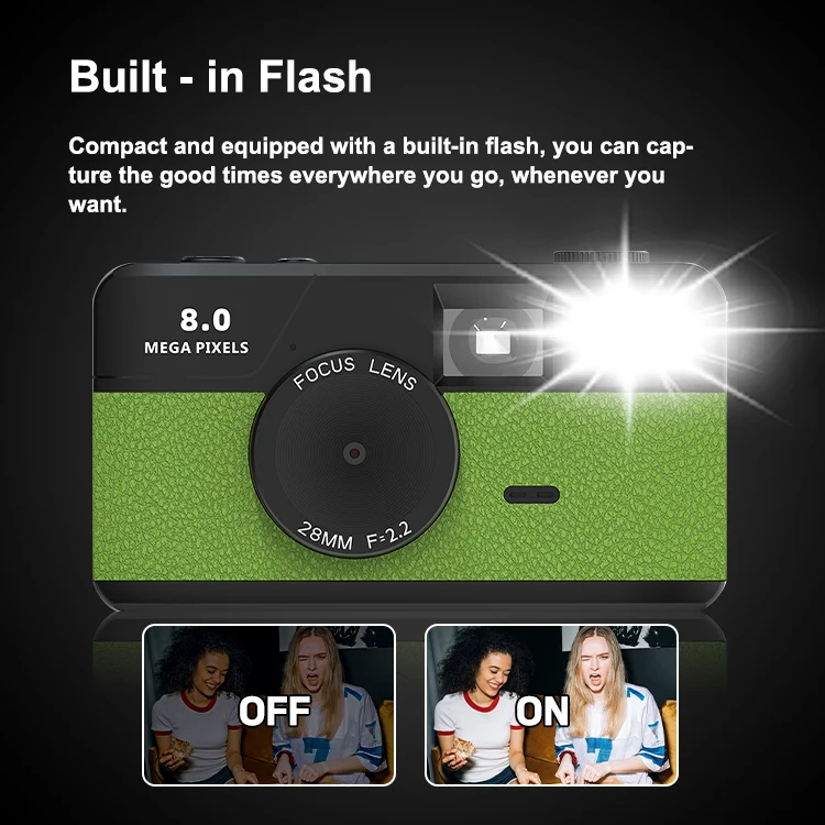 Custom Logo Retro Screen-free Compact Flash Light Without Screen Digital Camera No Screen with Photo Counter