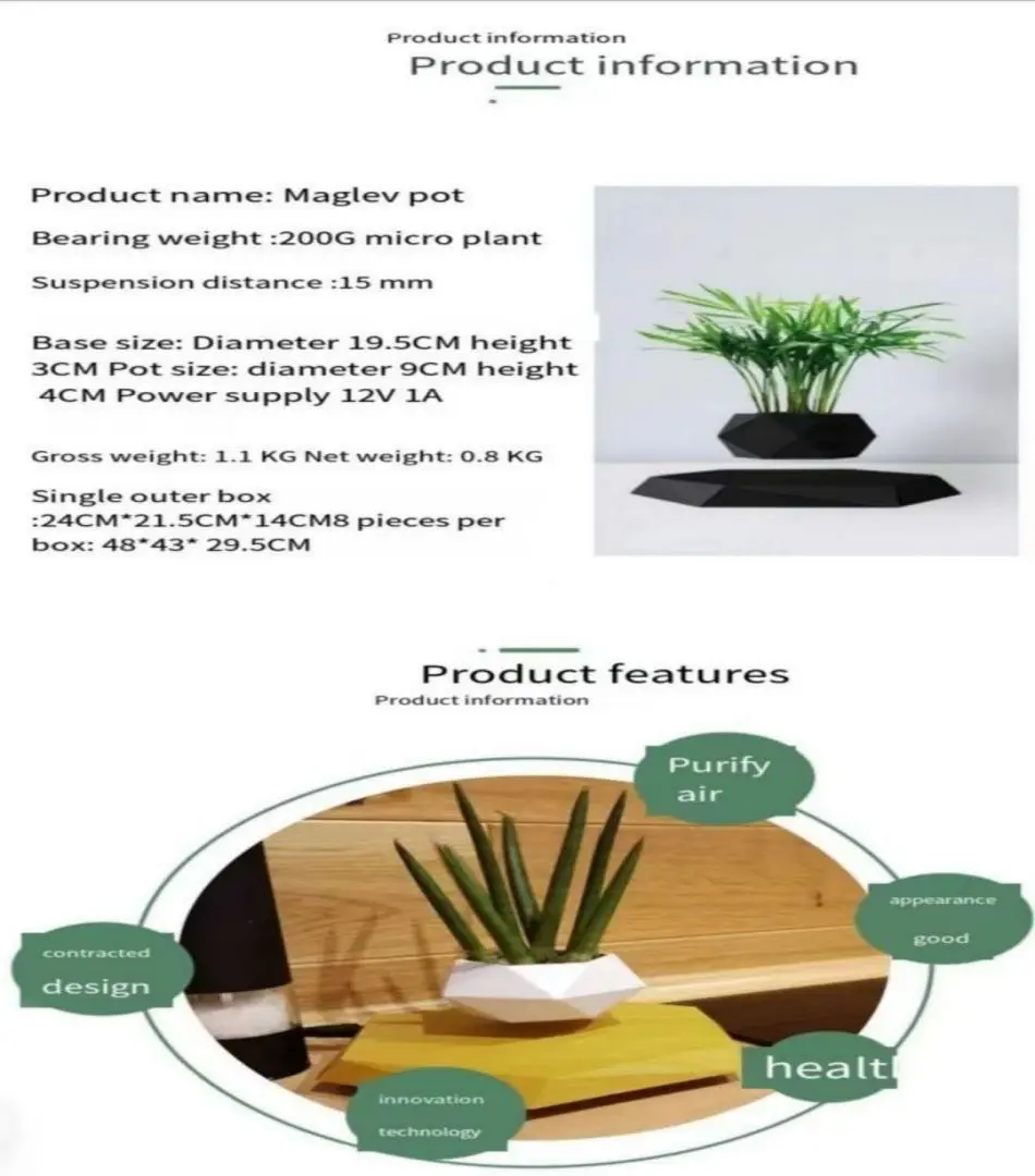 Levitating Bonsai Wooden Floating Plant Levitation