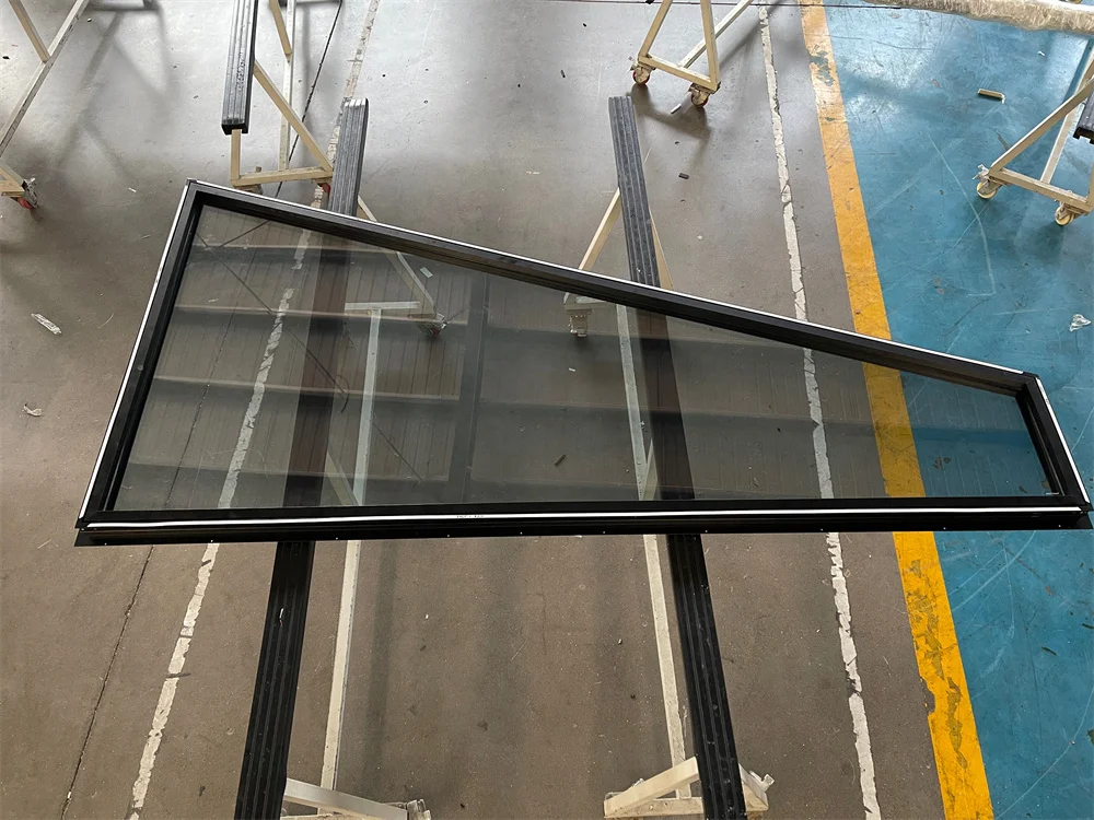 product fixed window as2047 triple glazed windows cheap price big picture black window panoramic window floor-9