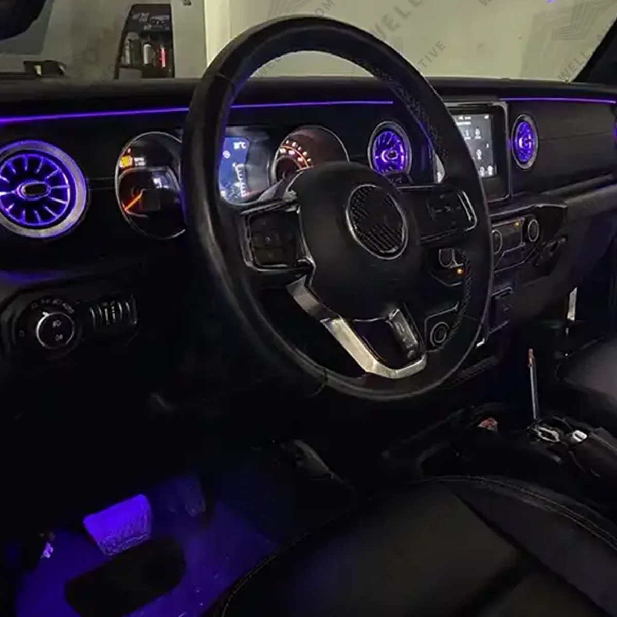 For Wrangler Jl Ambient Light Aymphony Chasing 18 In 1 Optic Fiber