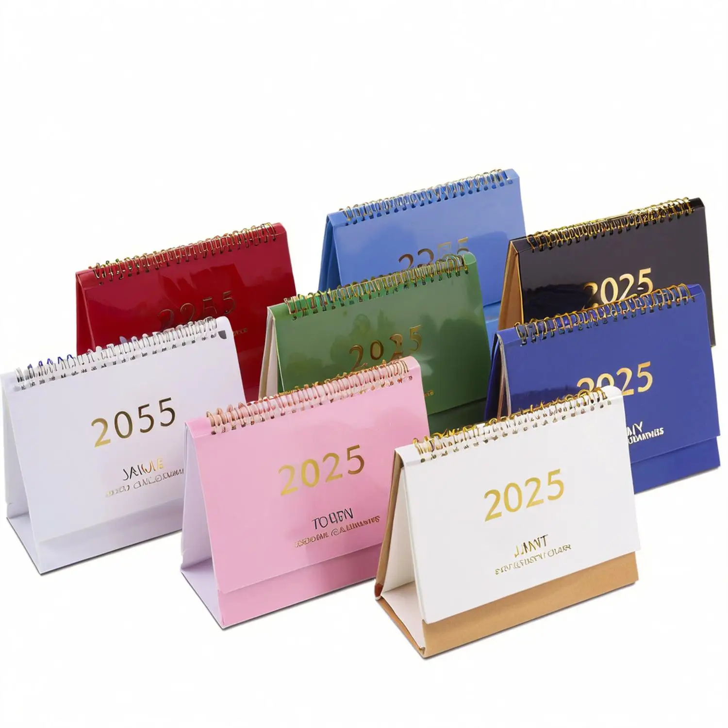 Пользовательский календарь бумажный спиральный ежемесячный недатированный подставка откидной стол настольный