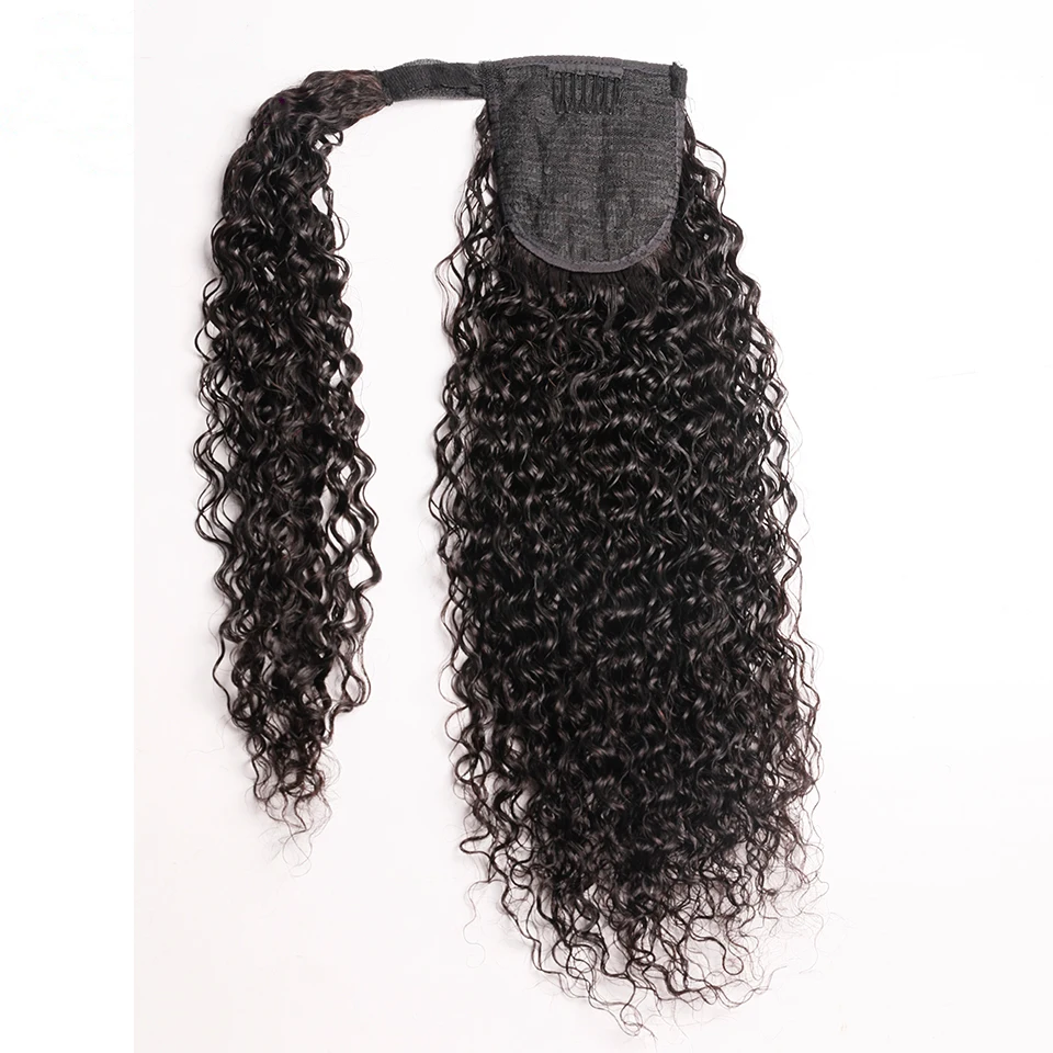 drawstring afro kinky curly ponytail human hair n