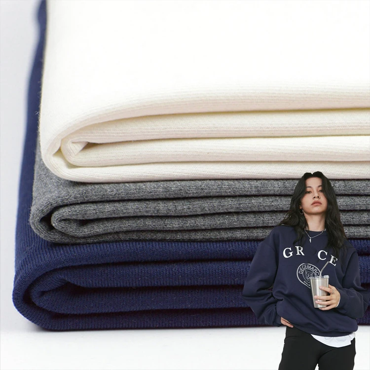 New Arrival Cvc 80cotton 20polyester Heavy Weight Fleece Fabric For