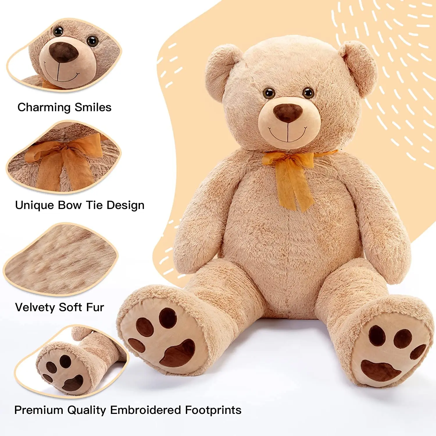 Custom Giant Teddy Bear 120cm 140 Cm Hugging Large Teddy Bear With