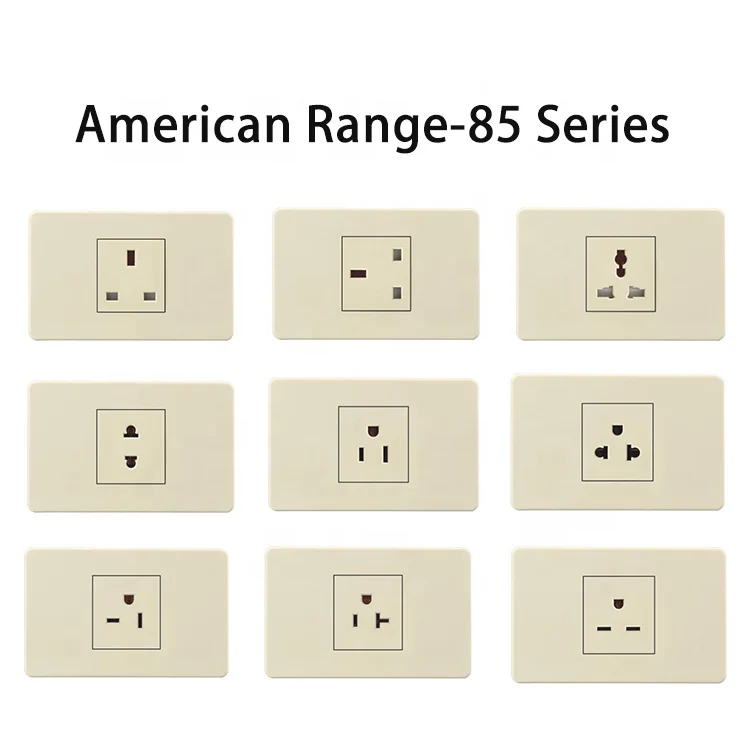 Us Type White Multi Function Universal Ac Power 3-pin Smart Plugs and Sockets Switch