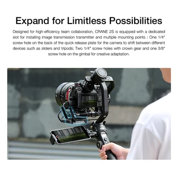Zhiyun Crane 2S Gimbal Stabilizer 3-Axis Gimbal 5.0 Handheld Gimbal for Canon Sony Nikon DSLR Camera Crane2S detail image
