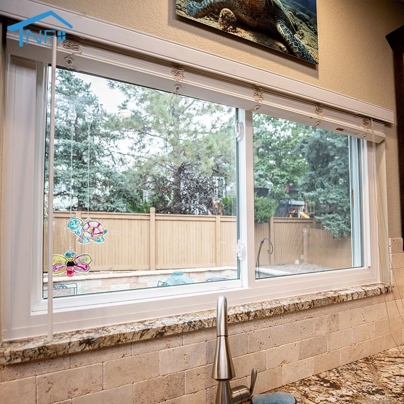 Csa Approved Windows Aluminum Horizontal Sliding Window Screen Outside