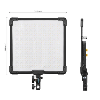 GODOX FH50R LED Light 62W RGB Light 2500K-10000K CRI96 BT Connection App Control DC/NP-F/V-mount Battery with Stand Adapter detail image