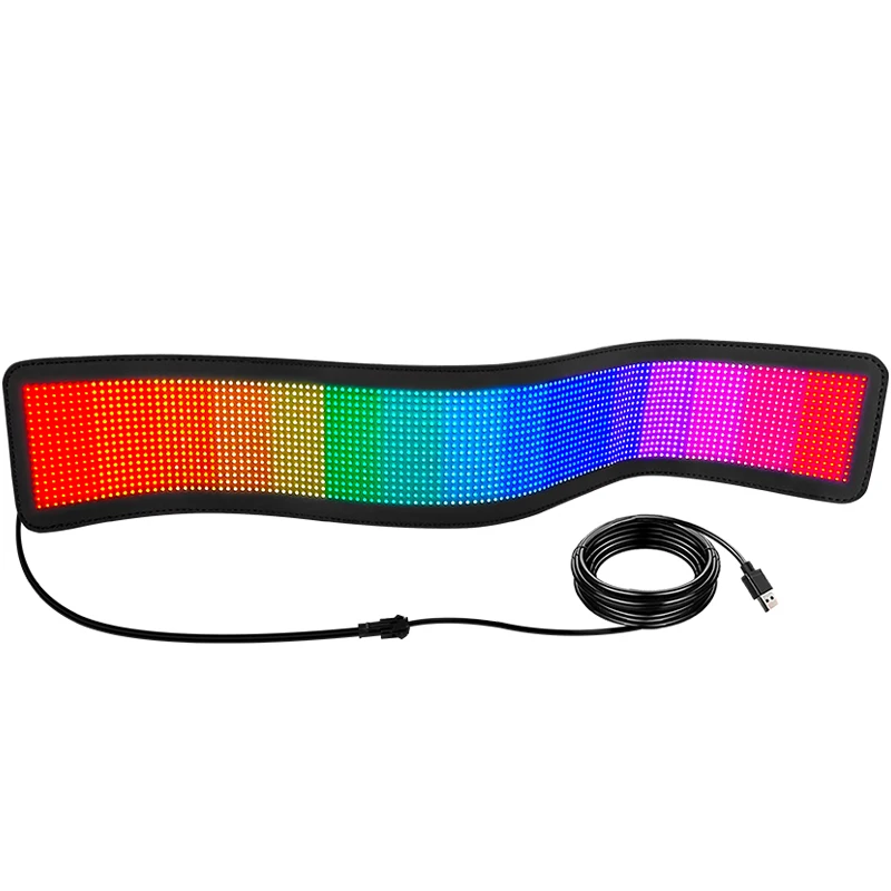Programmable LED Sign Online Shop P4 Flexible Indoor RGB Panel Soft Led Display Screen Car Store Electronic Advertising Board