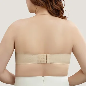 High Quality Seamless Anti Sagging Strapless Pushup Bra Non slip Strapless Bra for Big Bust Woman Strapless Bra