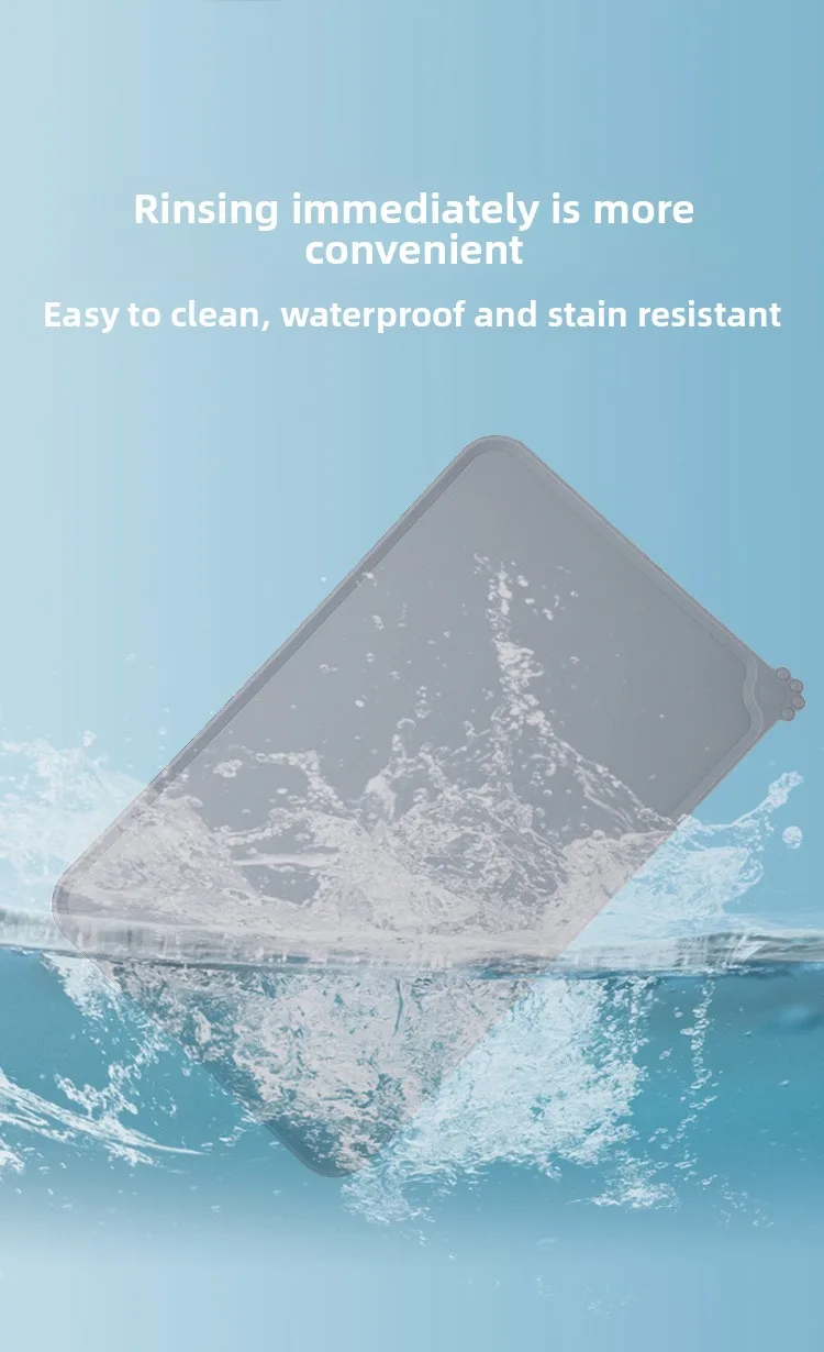 Waterproof Silicone Pet Meal Mat for Dogs and Cats Feeders & Bowls That Prevent Food Overflow manufacture