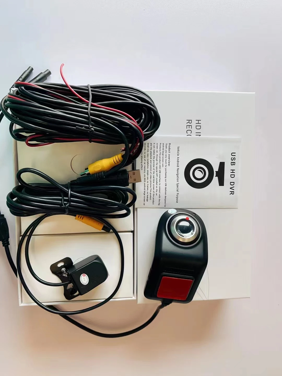 Android Navigation USB Dash Cam Full HD 1080P Dual Lens Large Screen  Special Hidden Streaming Media Night Vision Black Box ADAS