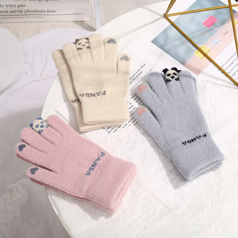 Warm Cute Texting Gloves Touch Screen Gloves Knit Gloves Winter Gloves For Women 