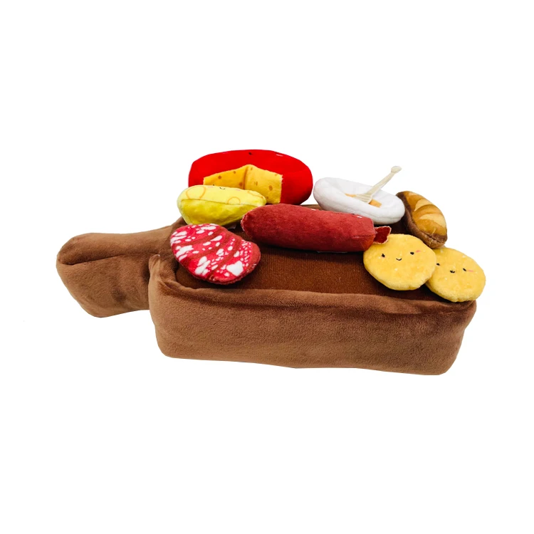 Wholesale Eco Friendly Cute Fast Food Ham Dog Toy Custom Soft Durable Pet Plush Dog Toy Buy