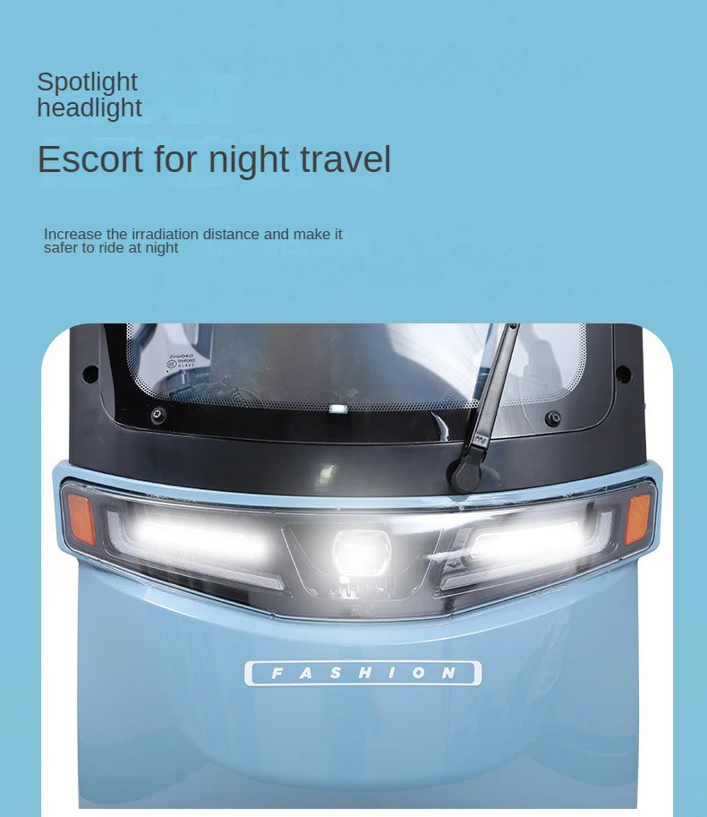 Electric Tricycle 60v800w Used Rickshaw Motorized Trike Battery Mini