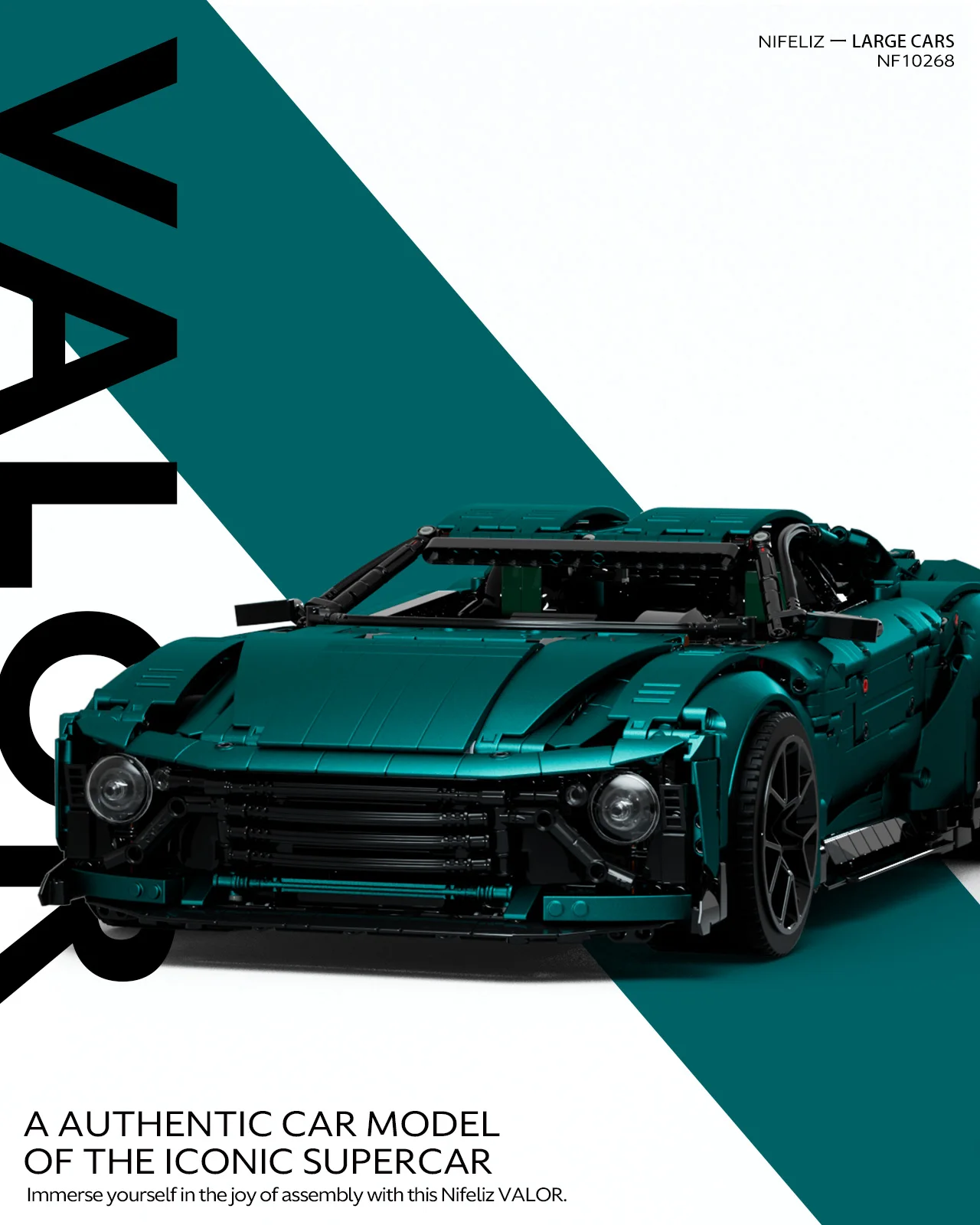 Build Your Own Racing Car with Nifeliz Valor Custom Car Building Block Set for Teens and Kids Creative for STEM Toys