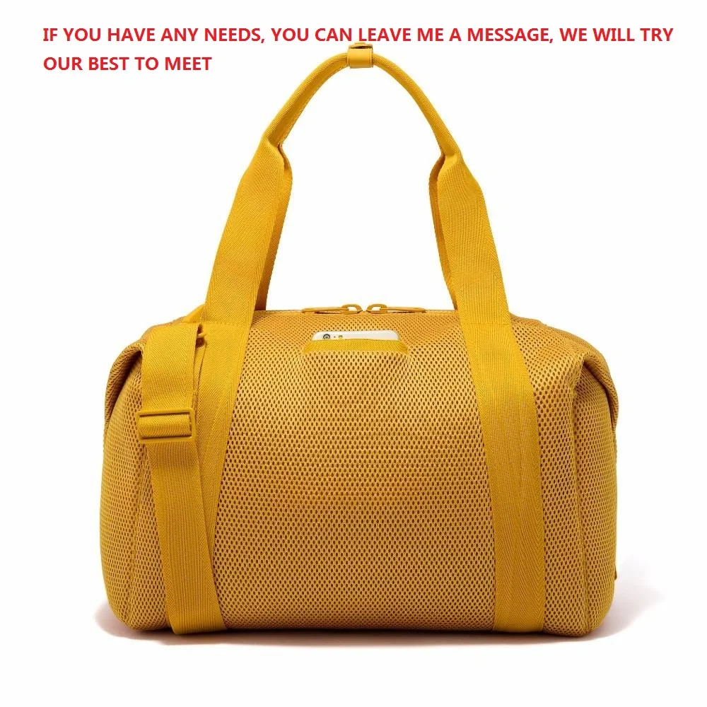 High Quality Travel Duffel Bag Neoprene Yellow Sport Gym Bag Custom